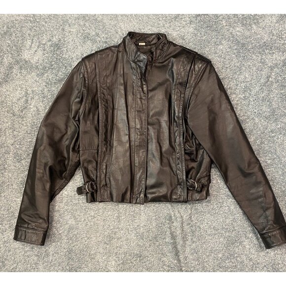 Vintage Wilsons Suede And Leather Women’s Size 10 Cropped Motorcycle Jacket - Picture 1 of 11
